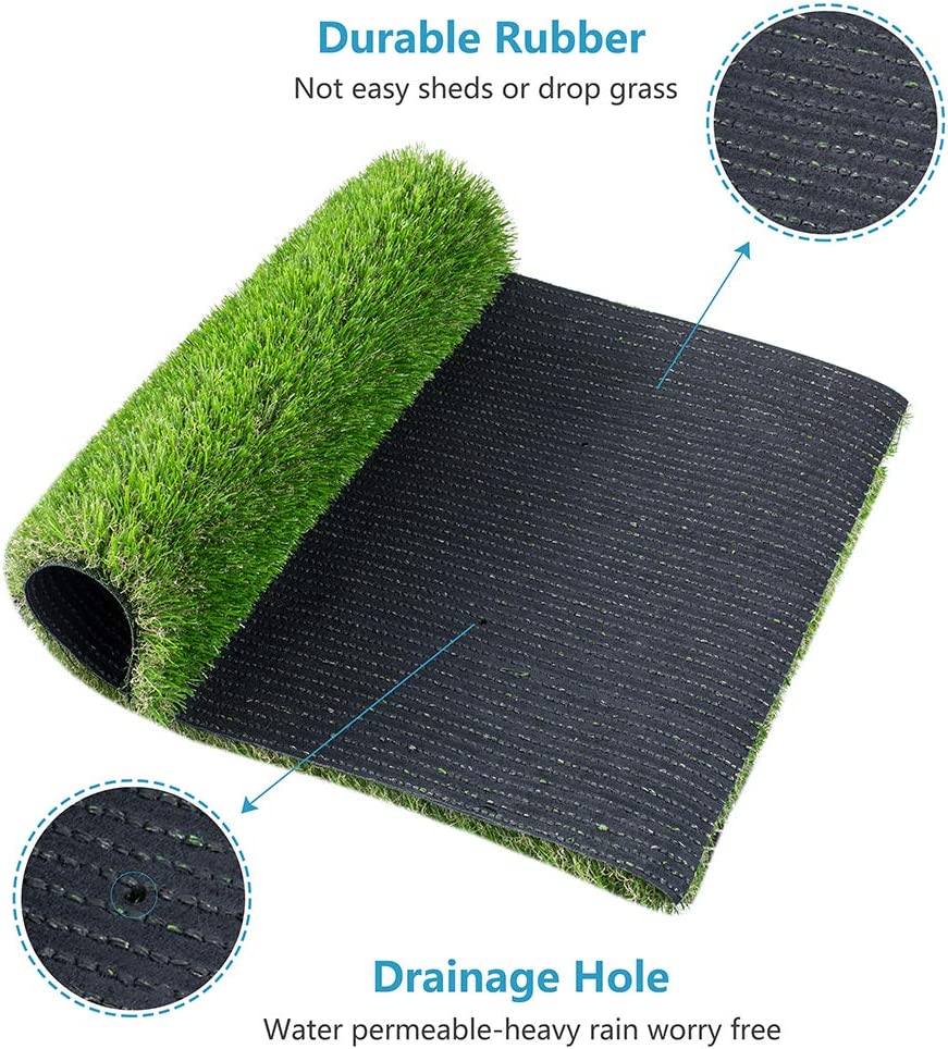 Dog Pee Pads, Professional Dog Poop Training Rug, Large Dog Grass Mat with Drainage Holes, Pet Turf Indoor Outdoor Flooring Fake Grass Doormat